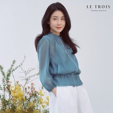 [KT알파쇼핑][LE TROIS]이보영의 르투아 씨스루 티어드 썸머 블루종