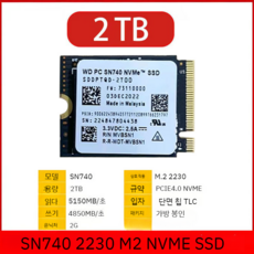 SN740 1TB 2T M.2 2230 스팀덱SSD카드 PCIE4.0x4 NVMe, C 재고있음SN7402TB2230