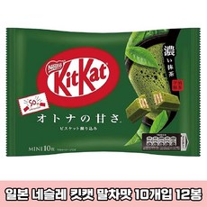 일본 네슬레 킷캣 미니 말차맛 녹차맛 초콜릿 10개입 12봉 일본직구 일본초콜릿 일본녹차, 12팩, 140g