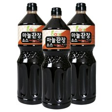 바로소스 마늘간장소스(매운맛) 2.2kg (3병) 닭강정 만능 갈릭 치킨 수육 양념 갈릭맛, 3개