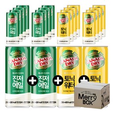 250ml x 20캔 캐나다드라이 하이볼 진저에일10+토닉워터10, 1세트