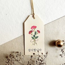 [오브제스타] 카네이션 꽃다발 감사택 (긴육각형택) (50장), 50개 50개