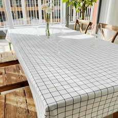 쇼니홈리빙 PVC 방수 식탁보, 03 스노우 화이트, 2인용(90 x 140 cm)