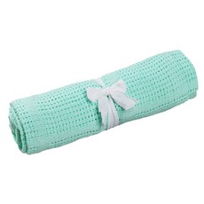Zeyuan 목화 아기 담요 팸 침대 침대 모세 바구니 침대 민트 그린