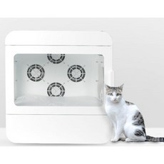 자동 건조 상자 고양이와 개 가정용 목욕 물 부는 기계 음소거 헤어 드라이어, WHITE, 1) WHITE, 1개