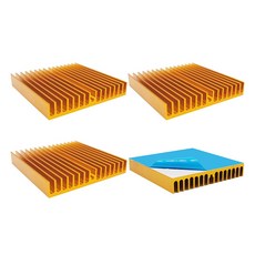 4pcs 알루미늄 스파이키 미니 히트 싱크 60x60mm 방열판 CPU SSD 라우터 용 쿨러, 금