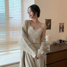 해피키즈 니트코트가디건 품움절 선배 XJXJ 가게 인싸템 스웨터 여성 하프기장 작은 키 겨울 가을 계절