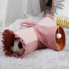 소동물 은신처 T자형 터널 포치, 핑크