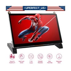 [관부가세포함] 라즈베리 파이 2020용 초박형 7인치 LCD 휴대용 모니터 PC 화면 1024x600 HD