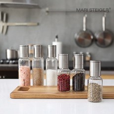 마리슈타이거 깨 소금 후추 수동 그라인더 핑크 솔트, 깨그라인더 라지, 1개, 260ml