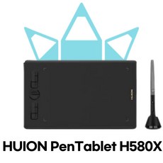 HUION Inspiory H580X 이모티콘 디자인용 그래픽 디자인용 도면디자인 펜타블렛 - huiduhd-a6l