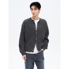 에잇세컨즈 남성 벌키 라운드넥 카디건 애쉬 45515AEQ24 514688