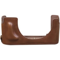 삼각대 디자인의 라이카 M11 카메라용 밑단 개구부 PU 그립 하프 카메라 케이스, 다크 브라운_합성