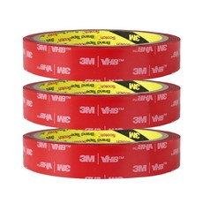 3M 4910 VHB 투명 폼 양면테이프 20mm * 1.5m / 차량용 소품용 인테리어용, 3개