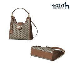 헤지스여성로고패턴가죽숄더백