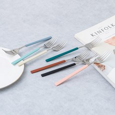 보테 올스텐 컬러 포크, 7개, 아이보리+핑크+에메랄드+블랙+블루그레이+블루그린+브라운 7개, 아이보리+핑크+에메랄드+블랙+블루그레이+블루그린+브라운