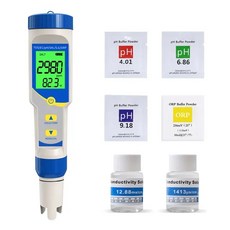 염도측정기 염도계 염분측정기 Yieryi PH 바닷물 테스터 디지털 염분 ORP EC TDS S.G pH 계량기 수족관 수영장 수경재배 잉어 연못용 7 in 1, [01] New 7 in 1 PH Meter Kit, 1개