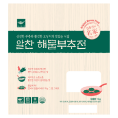 사옹원 알찬 해물부추전1kg(냉동) 한입크기 에어프라이어 해물전, 4개, 1kg