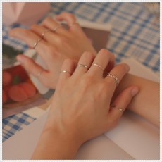 작은진주레이어드.반지