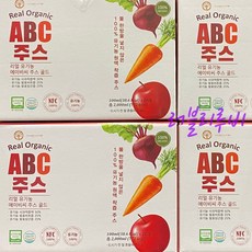 유기농 ABC 주스 100% 리얼오가닉 사과당근비트 주스100mlX20팩(파우치형/뚜껑), 100mlX20팩