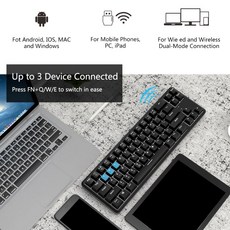 2020 Ajazz K680t 유선 블루투스 68 키 안티 고 스팅 디자인 Ajazz K680t 다른 백라이트 모드에 대 한 기계 키보드|키보드|