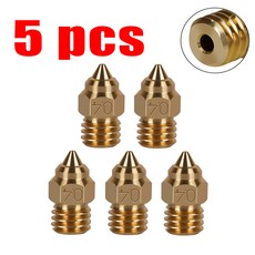 CR SE CR6 엔더 5 6 황동 0 깍지 프로 도금 하드 CR10 구리 스틸 4 3 6MM CR5 노즐 V2 S1 MK8, 0.6mm, 5 pcs 1