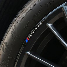 BMW M 퍼포먼스 휠 가드 엠블럼 스크레치방지 4p, 블랙