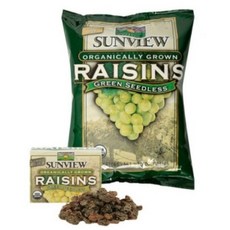 [Sunview] Organic Green Raisins (198g 14.14gx14ea) 썬뷰 유기농 건청포도 스낵팩, 1개