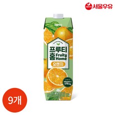 서울우유 프루티 홈 오렌지, 1L, 9개