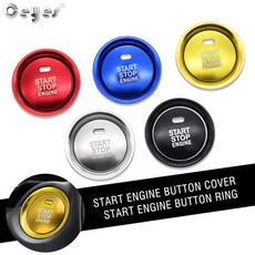 Ceyes 자동차 시작 중지 버튼 케이스 Mazda Axela Atenza BM BN CX4 CX 엔진 장식 스티커, Black Button Cover, 1개