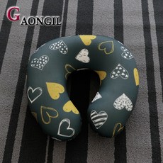 가온길카페트 쿨쿨숙면 목쿠션, 챠콜하트 목쿠션