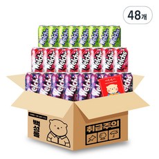 [백성] 웰치스 음료수 혼합세트 선물세트 최신제조 안전포장, 48개, 355ml