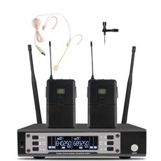 SOMLIMI EW135G4 UHF 장거리 듀얼 채널 듀얼 핸드 헬드 전문 무선 마이크 시스템 무대 성능 동적, [13] Headset and lavalier