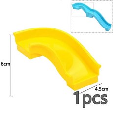 마블 런 구슬 굴리기 머신 롤러코스터 대형 빌딩 블록 미로 깔때기 공 부품 대리석 레이스 트랙 슬라이드 사다리 벽돌 호환 듀플로 장난감 조립, [25] Yellow Slide-Right - 정토이즈마블트리