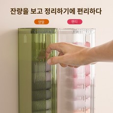 게으름뱅이 팬티 수납 쓰레기 봉투 수납 신기 뚜껑 포함 타공 없는 주방 뽑기식 비닐봉투 수집기, 투명 컬러【투피스】, 1개