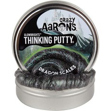 Crazy Aarons Glow in the Dark Thinking Putty Dragon Scales 4 large tin-glowbrights putty never dry out-3.2 oz, One Size
