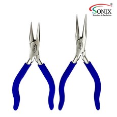 소닉스 민자집게 평집게 SN-608 15.5cm 뾰족형 가는끝2종 악세사리공구 부자재 비즈집게 공예용펜치 쥬얼리 DIY도구 고정집게 세공집게, 1개, 민자집게 Large(15cm)