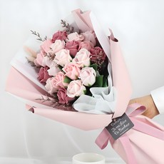20朵香皂花束, 粉色, 1個