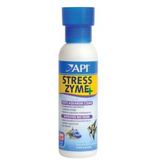 API STRESS ZYME 박테리아 클리너 담수 및 바닷물 수족관 워터 클리닝 솔루션 118.3ml(4온스), 118ml, 1개