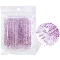 오래쓰는 Microbrush for eye 일회용 속눈썹 연장 개별 어플리케이터 접착제 청소 도구, [12] White 50pcs, 1개