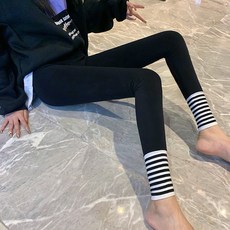 두터운 융털 하이웨스트 배쏙 레깅스바지 여성 겨울 가을 힙업 허리 보정 압박 운동 블랙 스키니진