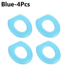 모양 변기 커버 호박 패턴 가까운 매트 뜨개질 패드 세척 가능욕, 1개, 1.Blue-4Pcs