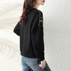 가을 맨투맨 스타일리쉬한 디자인 프린지 상의 루즈핏 슬림 코트 여