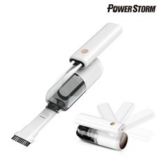 파워스톰 차량용 무선 LED 청소기 180도스윙 휴대용 미니 소형 핸디 5000PA, 파워스톰 스윙 무선 청소기
