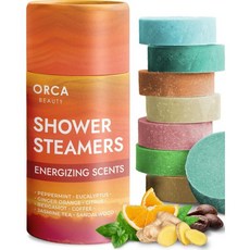 8PC 아로마테라피 샤워기 남여공용 8가지 진정향 유칼립투스 멘tall 모어 상자에 담긴 샤워정, Energizing 8 Pack