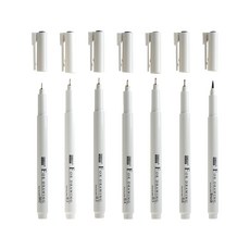 우찌다 마비 4600 드로잉펜 0.02-1.2mm 블랙 낱개 만화 미술 제도 칼라 수성펜, 0.1 블랙