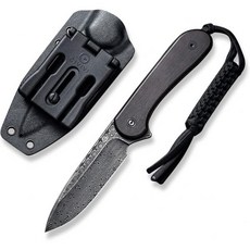 CIVI Fixed Blade Elementum Knife 3.98" D2 블레이드 플랫 G10 핸들 키덱스 칼 포함 벨트 나이프 타이드 파라코드 스트랩 야외용 EDC C2