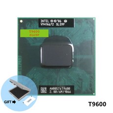 인텔 코어 2 듀오 T9600 SLG9F SLB47 2.8 GHz 듀얼 스레드 CPU 프로세서 6M 35W PGA478, 한개옵션0