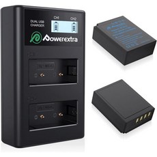 Powerextra NP-W126 NP-W126S Battery and USB Dual Charger for Fujifilm X100V X100F X-A5 X-A10 X