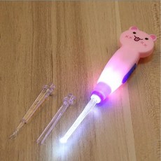 케어 귀 클리너 손전등 귀이개 귀지 제거 위생 관리 도구, 1개, 1개입